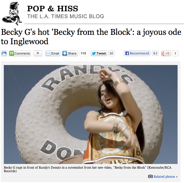 Becky G in the LA Times